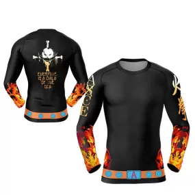 One Piece 'Ace' Long Sleeve Compression Rashguard