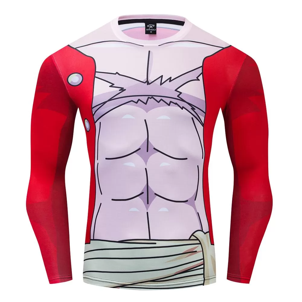 One Piece Compression 'Luffy' Premium Long Sleeve Rashguard