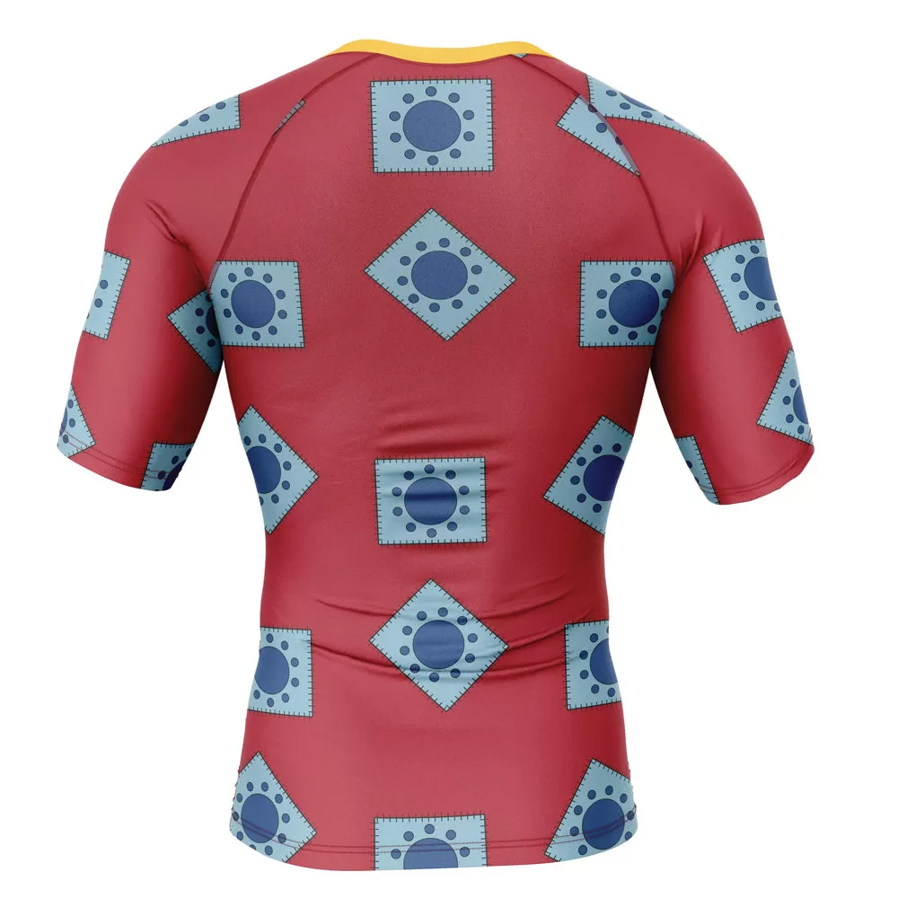 One Piece 'Wano Pattern' Short Sleeve Compression Rashguard