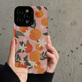 Orange Fruit Cute Phone Cases For iPhone 14, 13 Pro Max, 12, 11, XS Max, XR, X, 7, 8 Plus, SE