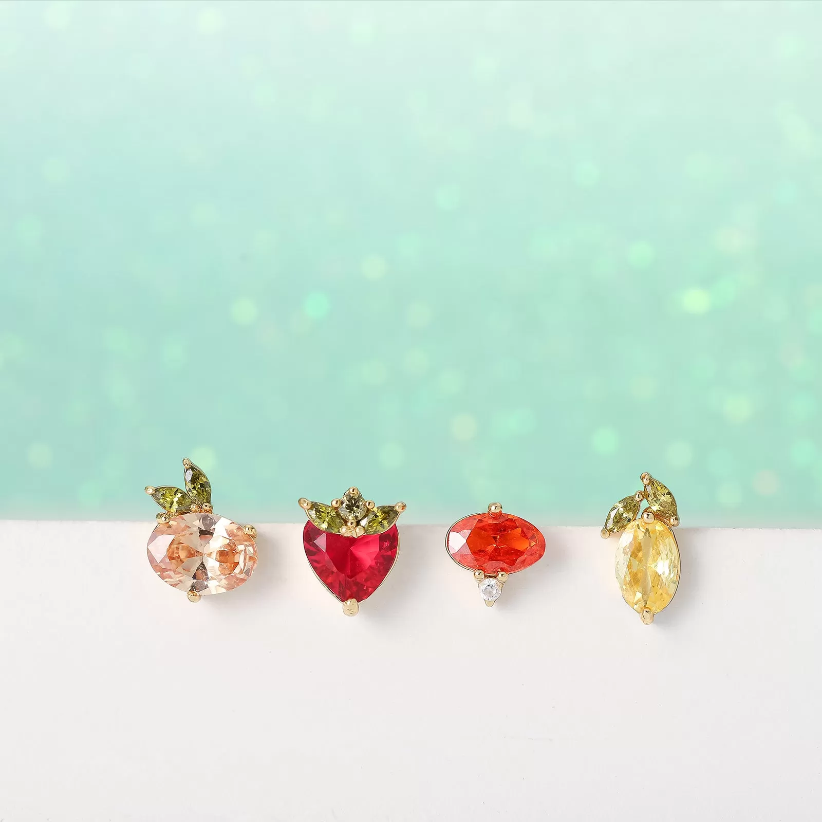 Orange Summer Stud Earrings