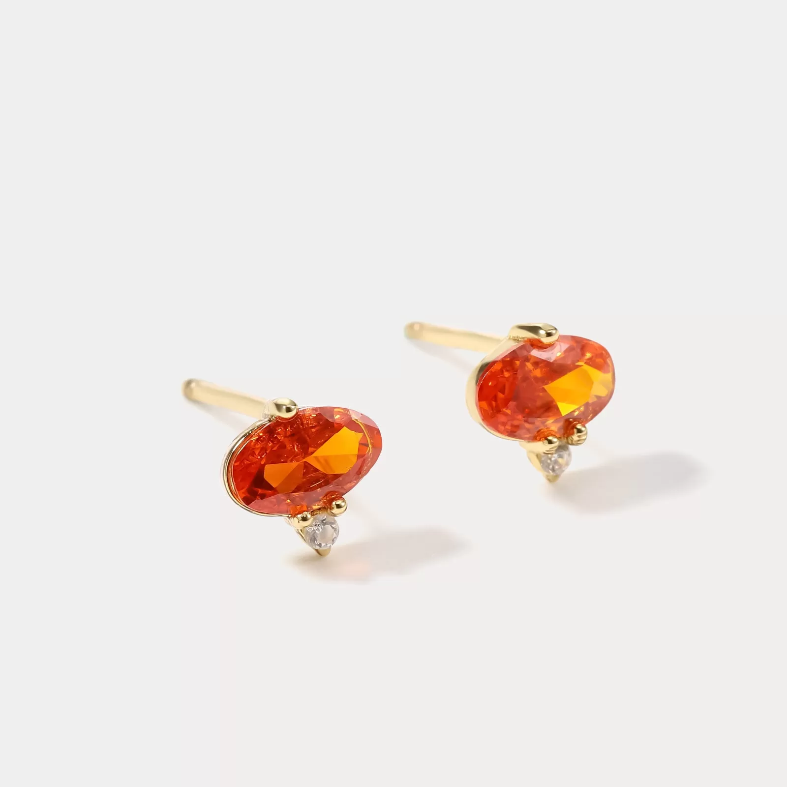 Orange Summer Stud Earrings