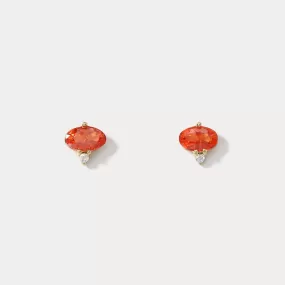 Orange Summer Stud Earrings