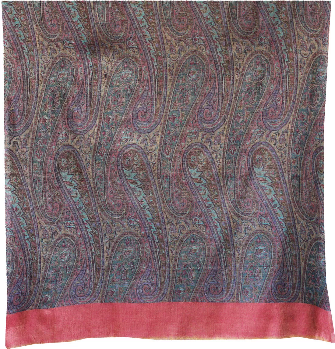 Paisley Women's Wool Shawl Scarves Indian Clothing (82 x 42 inches)