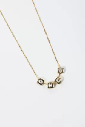 Personalize Me Crystal Cube Necklace