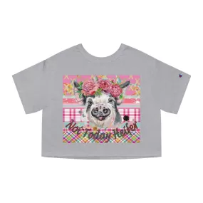 Pink Calypso Piggy Cropped T-Shirt