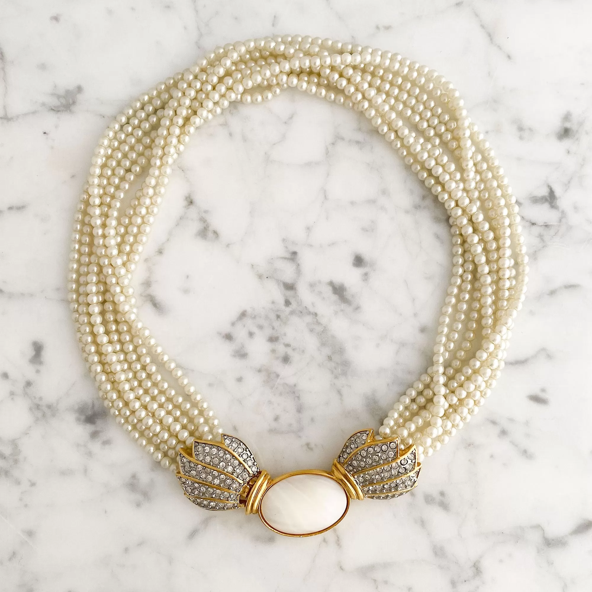 POSEY multi-strand pearl necklace