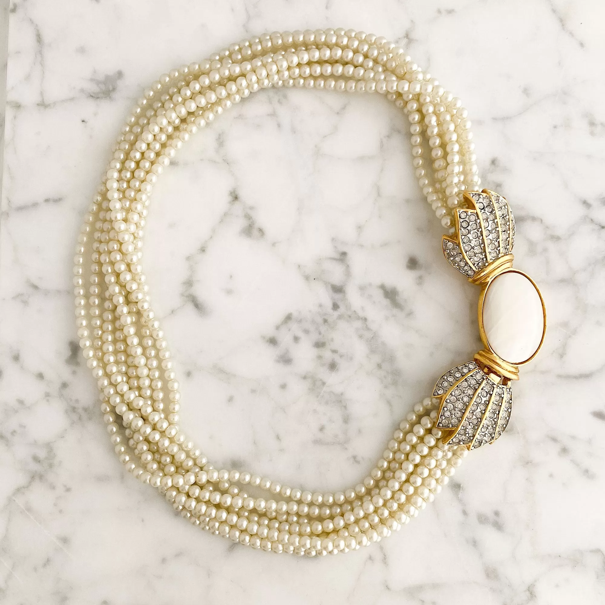 POSEY multi-strand pearl necklace