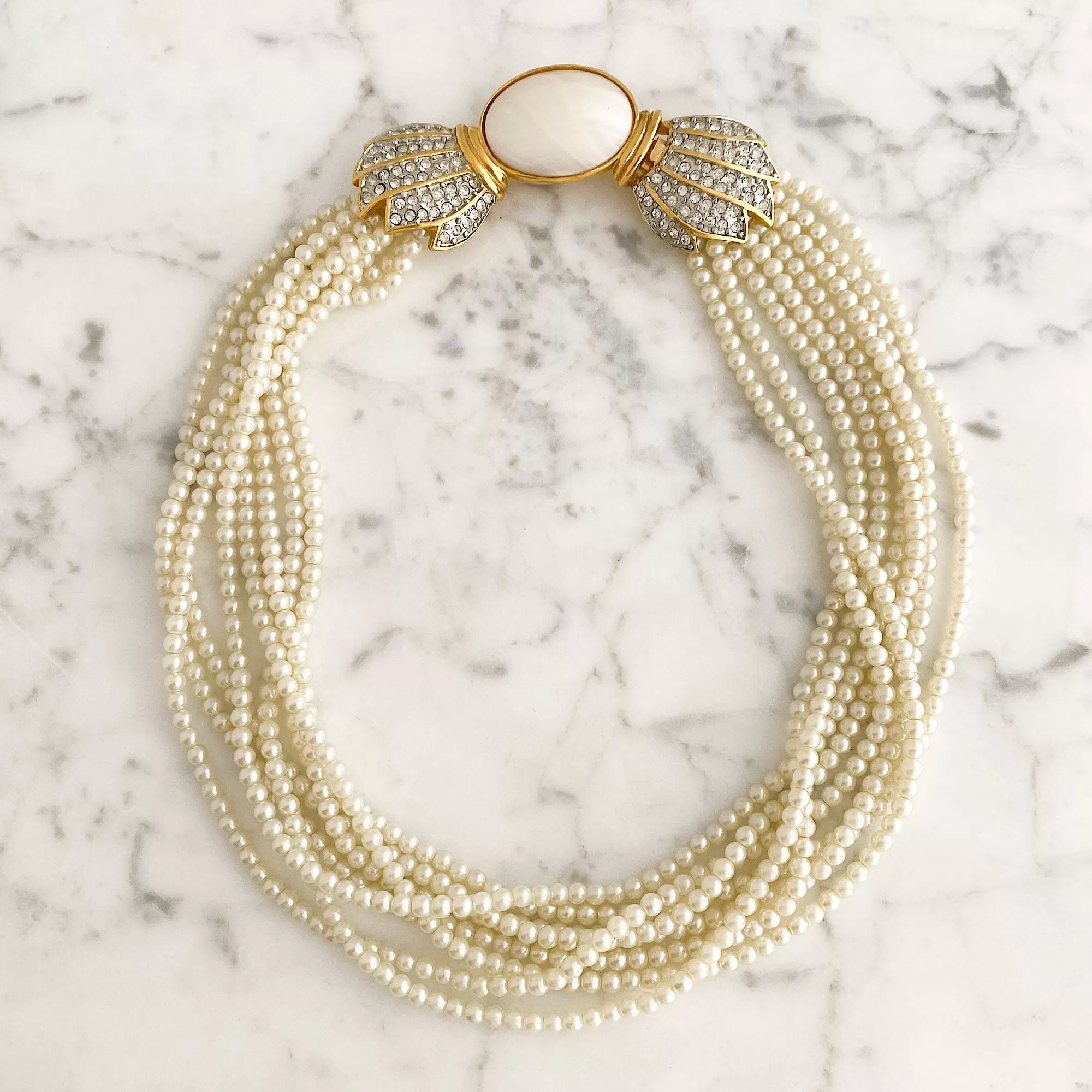 POSEY multi-strand pearl necklace