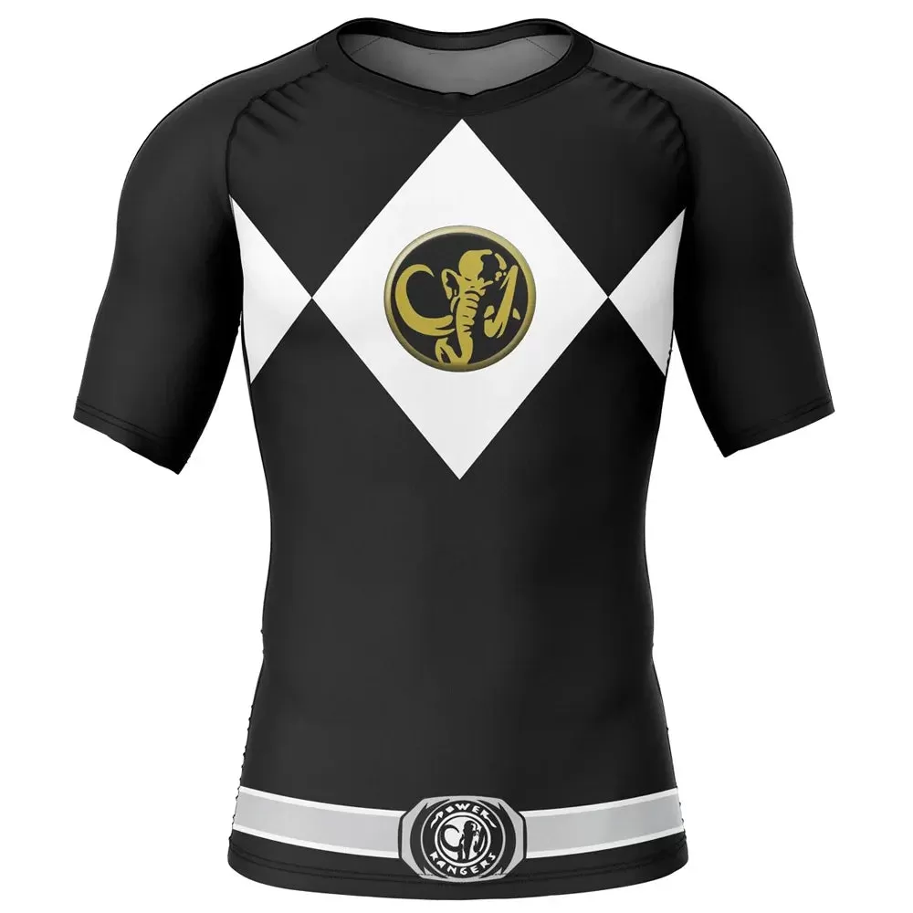 Power Rangers 'Black Ranger' Short Sleeve Compression Rashguard