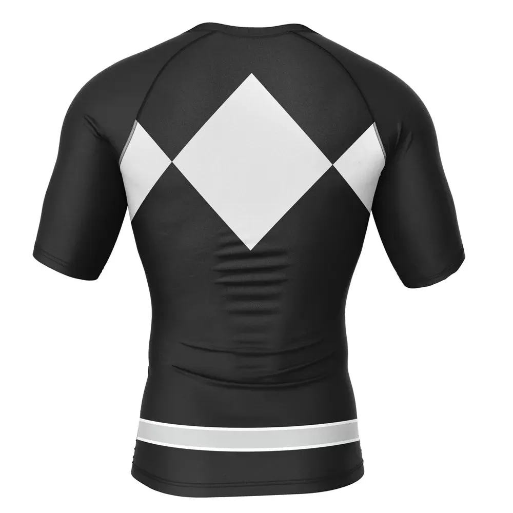 Power Rangers 'Black Ranger' Short Sleeve Compression Rashguard