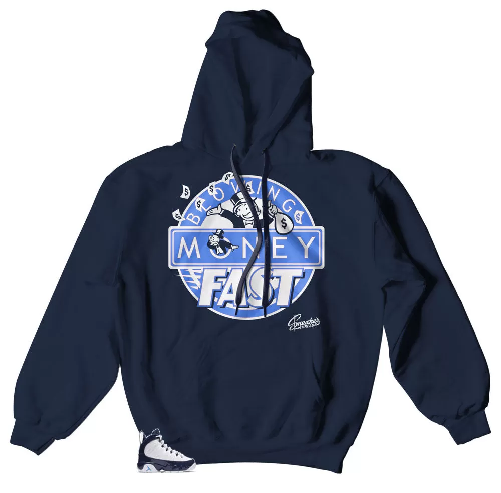 Retro 9 University Blue All Star Blowing Money Fast Hoody