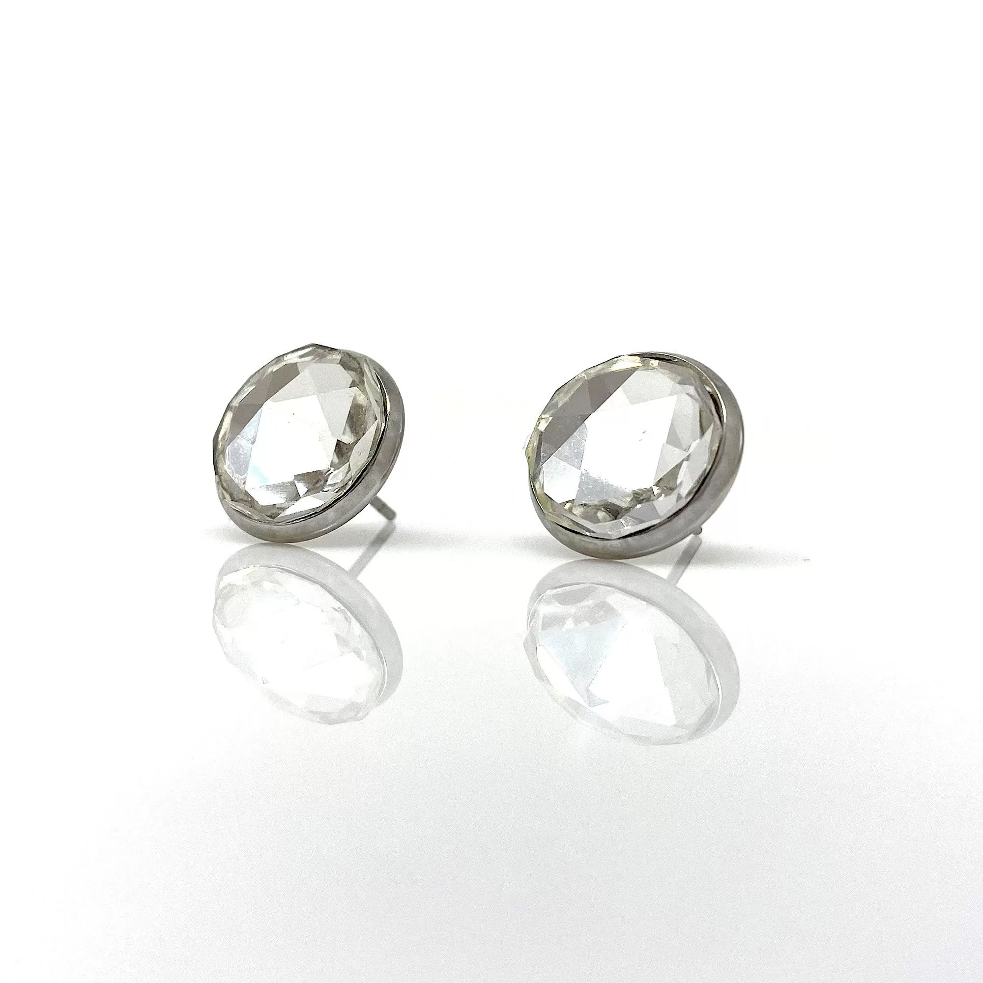 RONA faceted Czech crystal studs