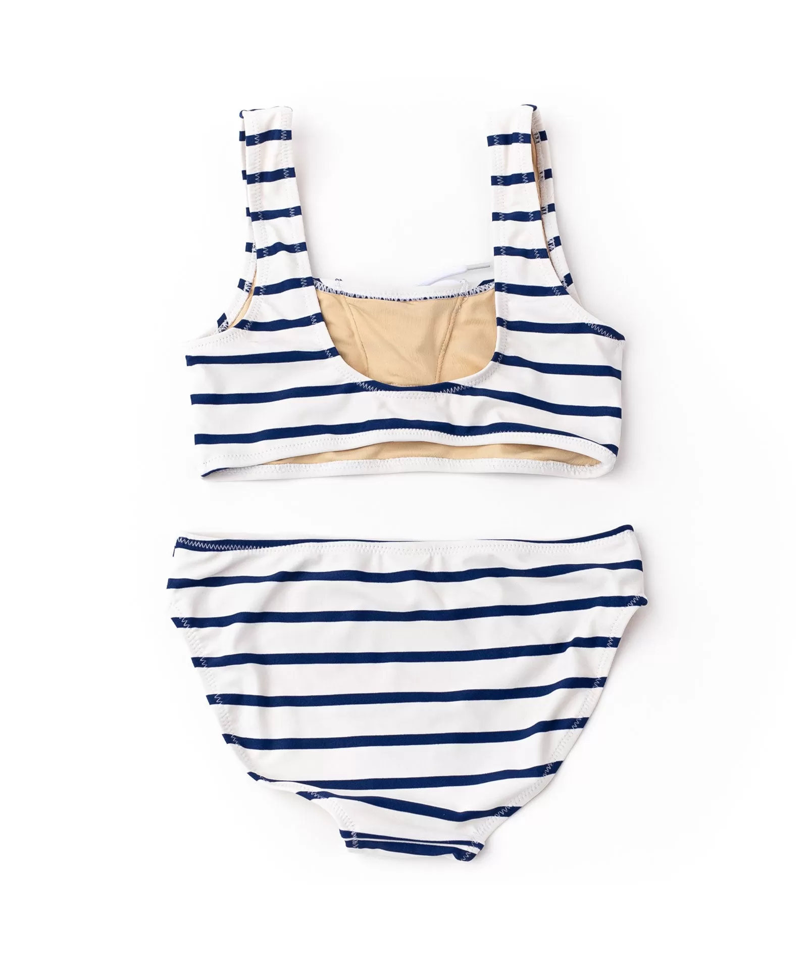 Shade Critters Girls Lace Up Bikini Nautical Stripe