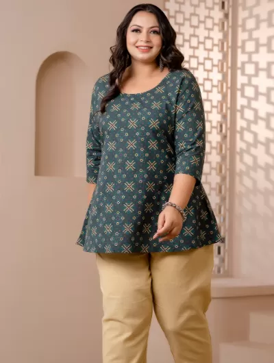 Short Plus Size Kurti Tunic for Women