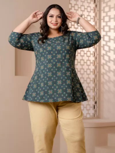 Short Plus Size Kurti Tunic for Women