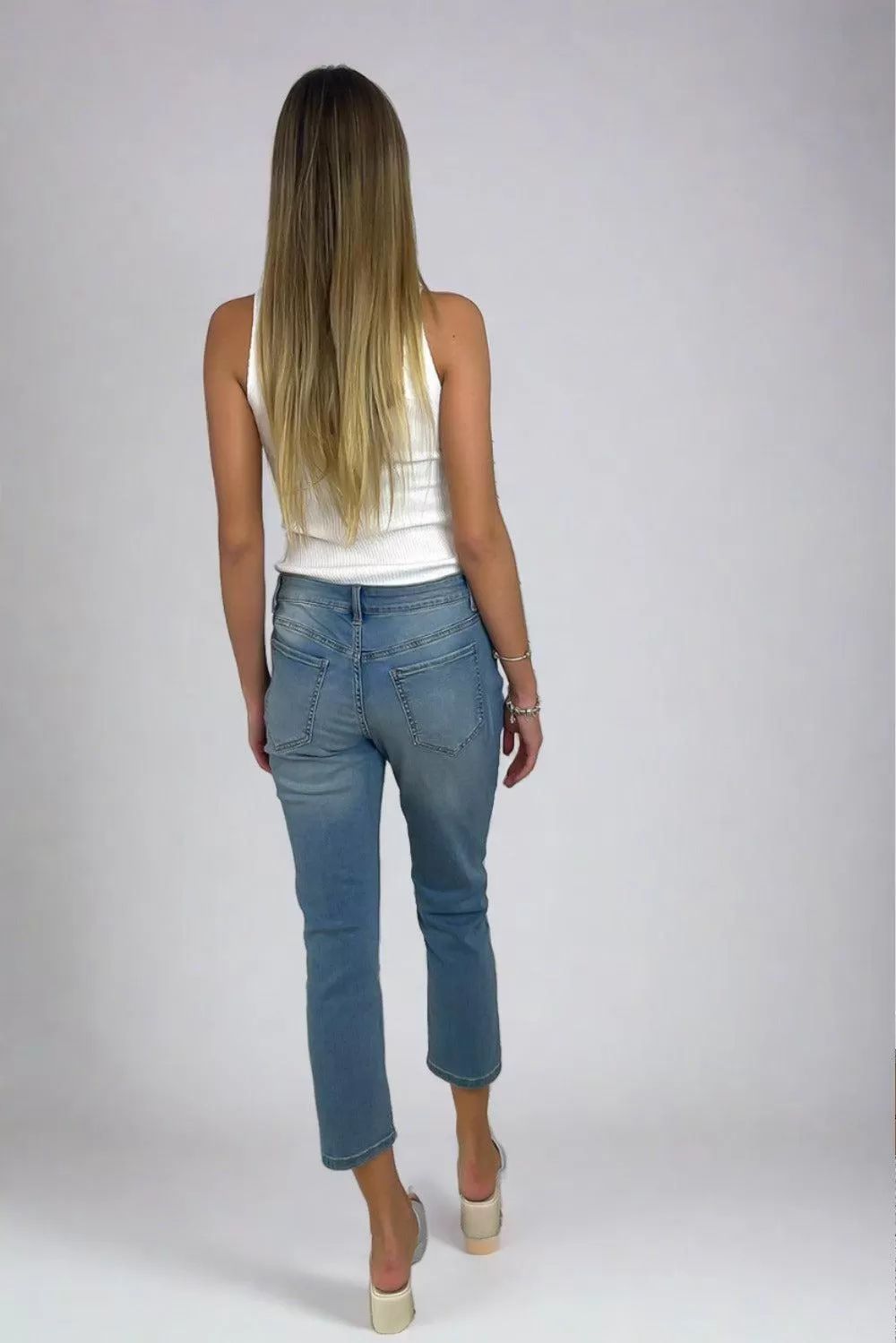 Silver Hardwear Cropped Summer Jeans