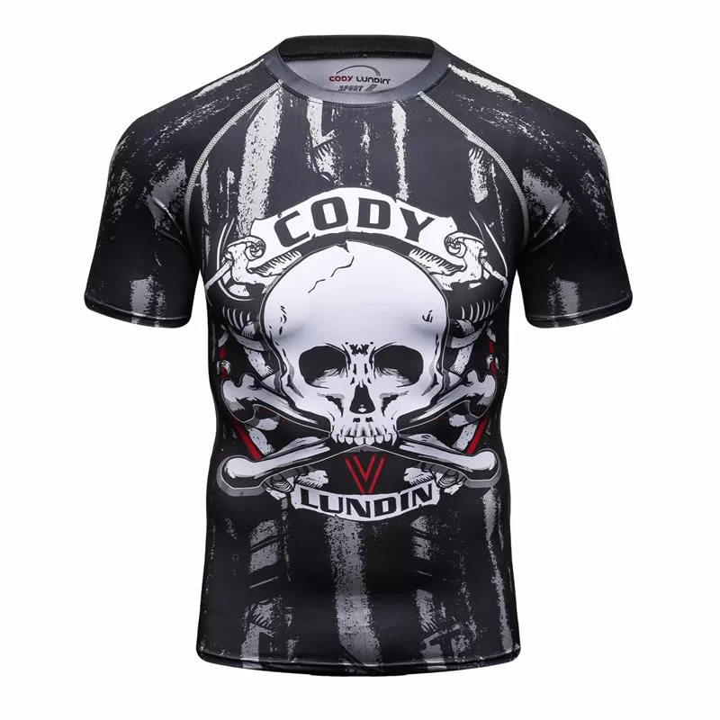 Skull Compression 'Crossbones' Elite Short Sleeve Rashguard