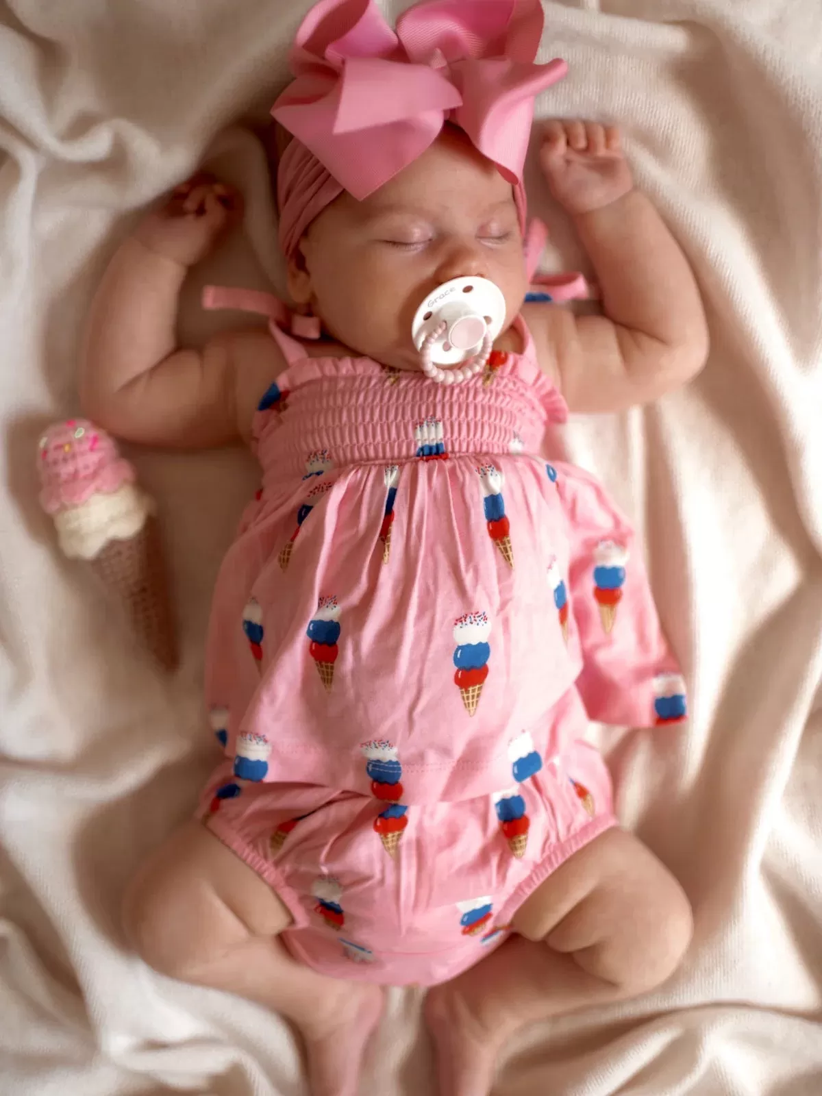 Smocked Set | Pink Ice Cream