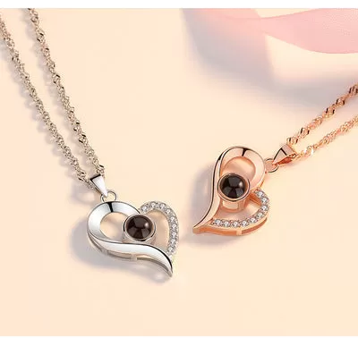 Sterling Silver Heart Necklace with Picture Inside