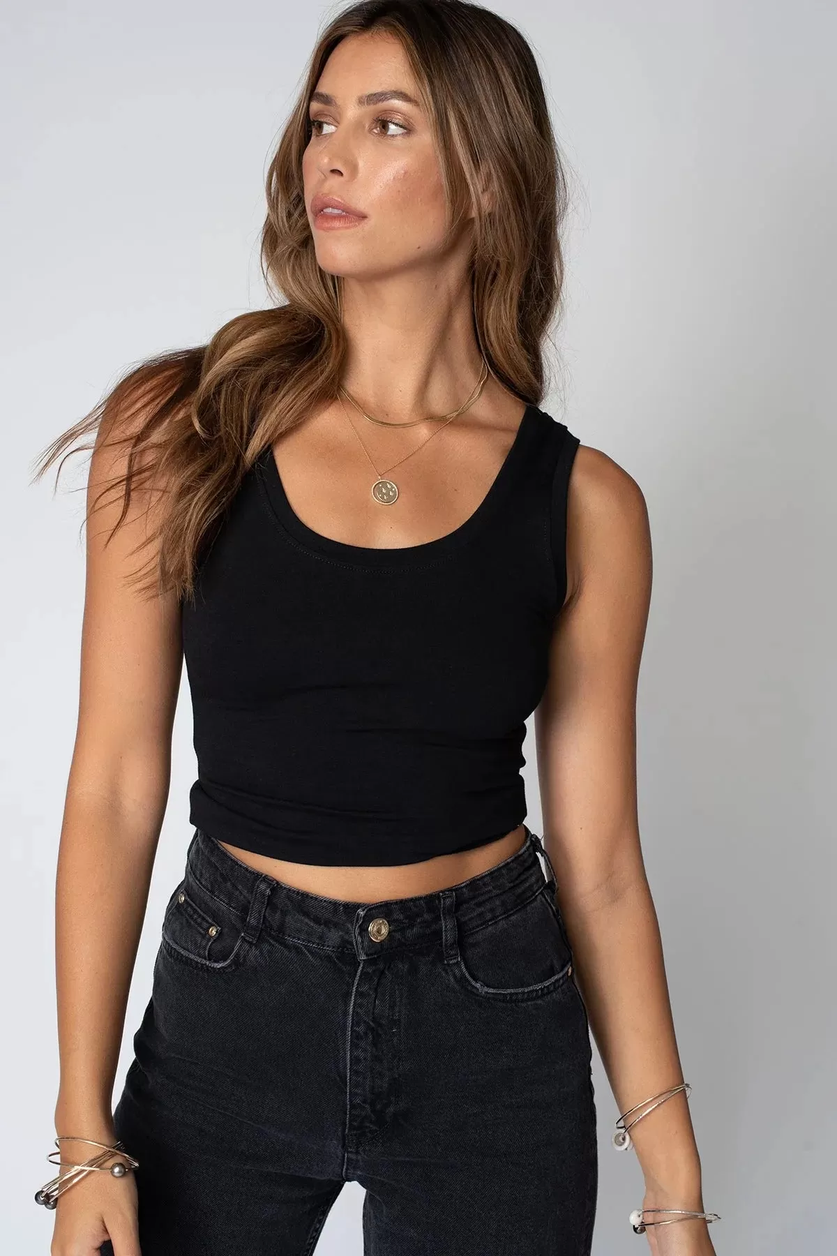 STILLWATER CROP TANK BLACK