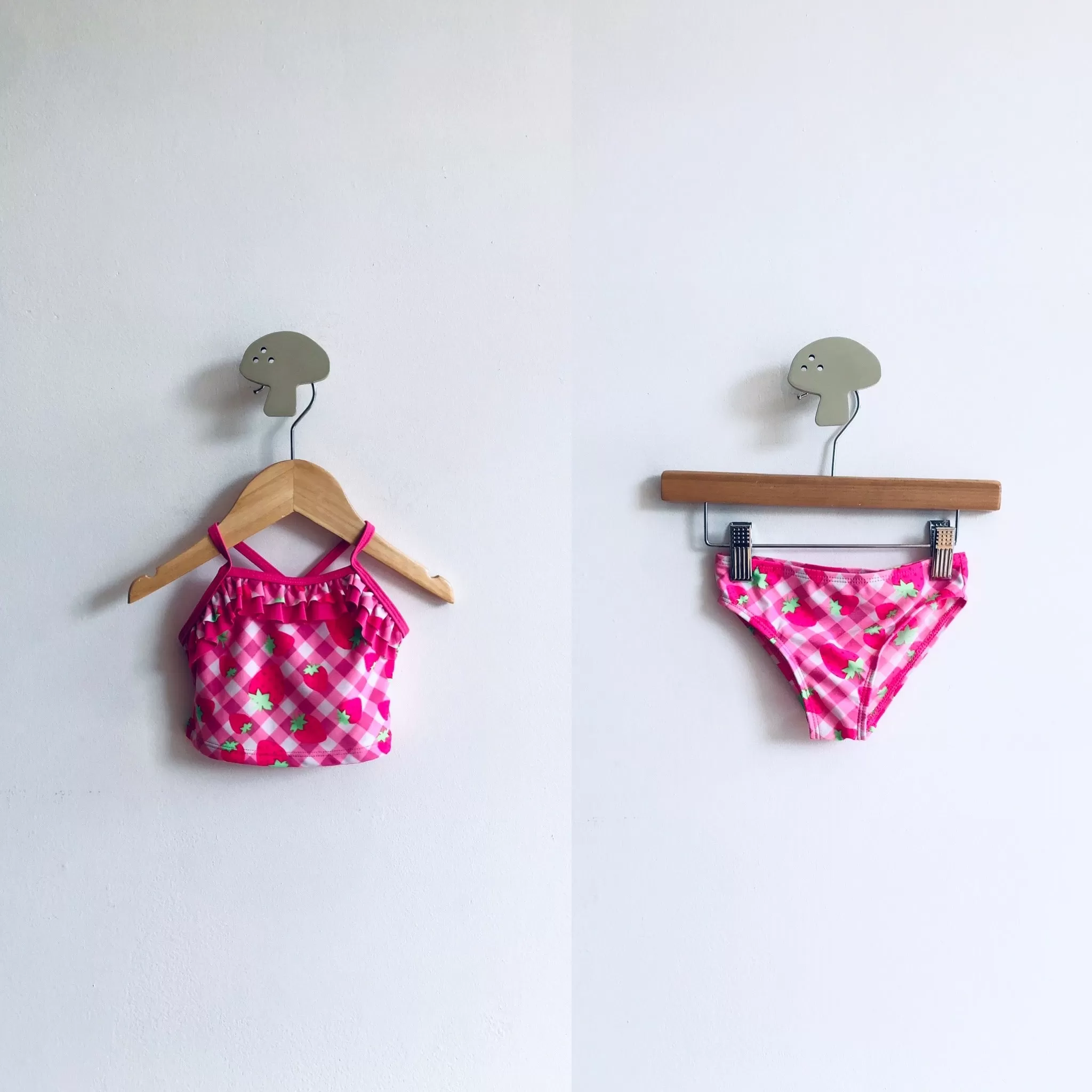 Strawberry Gingham 2-Piece Swimsuit // 12M