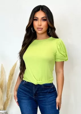 Summer Fun Top Lime