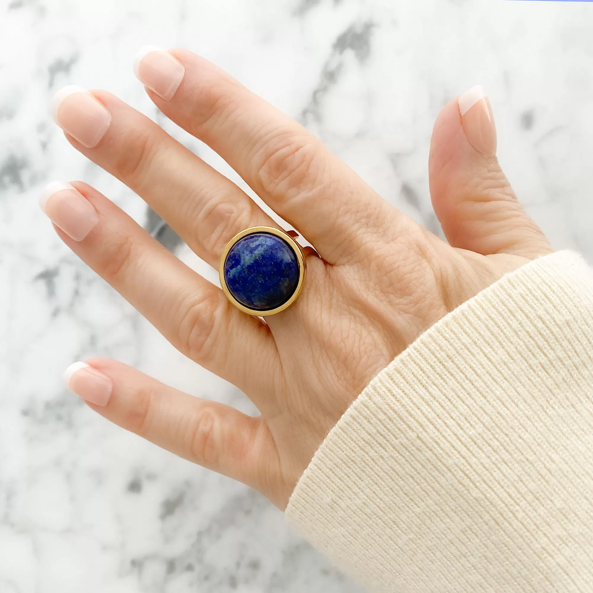 THATAM lapis lazuli cocktail ring