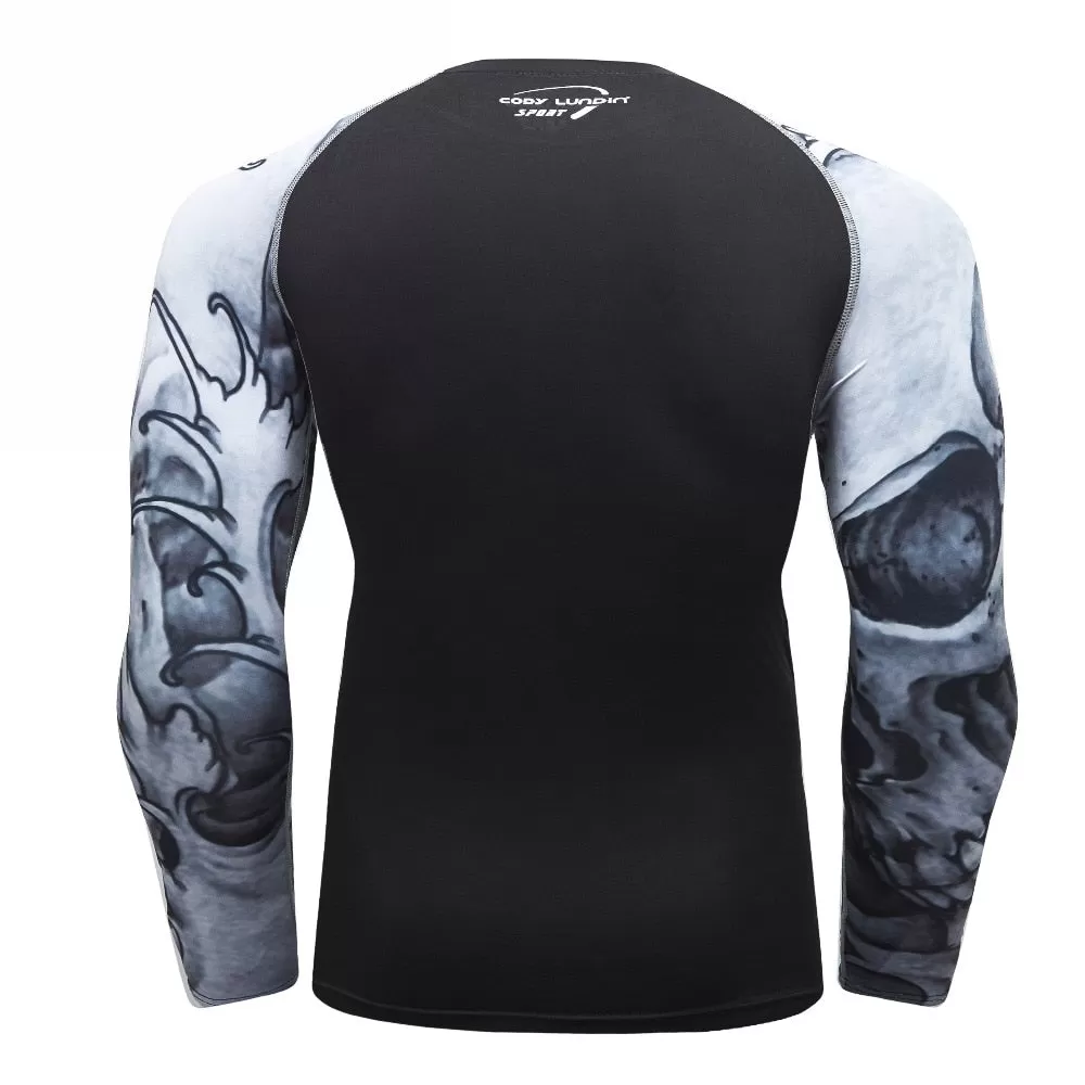 Tribal Compression 'Grey' Elite Long Sleeve Rashguard