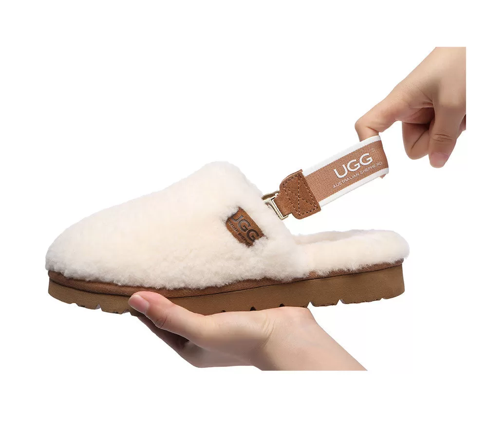 UGG AUSTRALIAN SHEPHERD Removable Strap Slingback Ugg Slipper Women Kamari