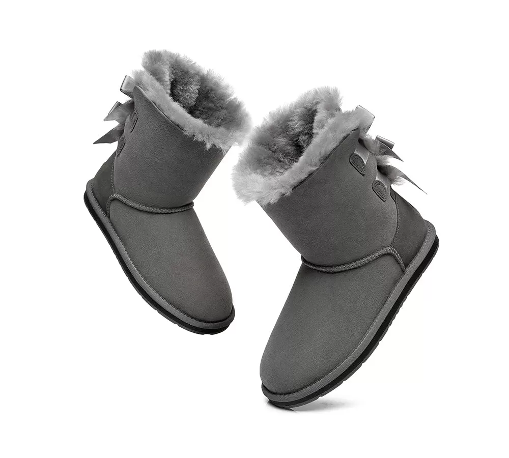 UGG Australian Shepherd Women Short Boots With Double Back Bow