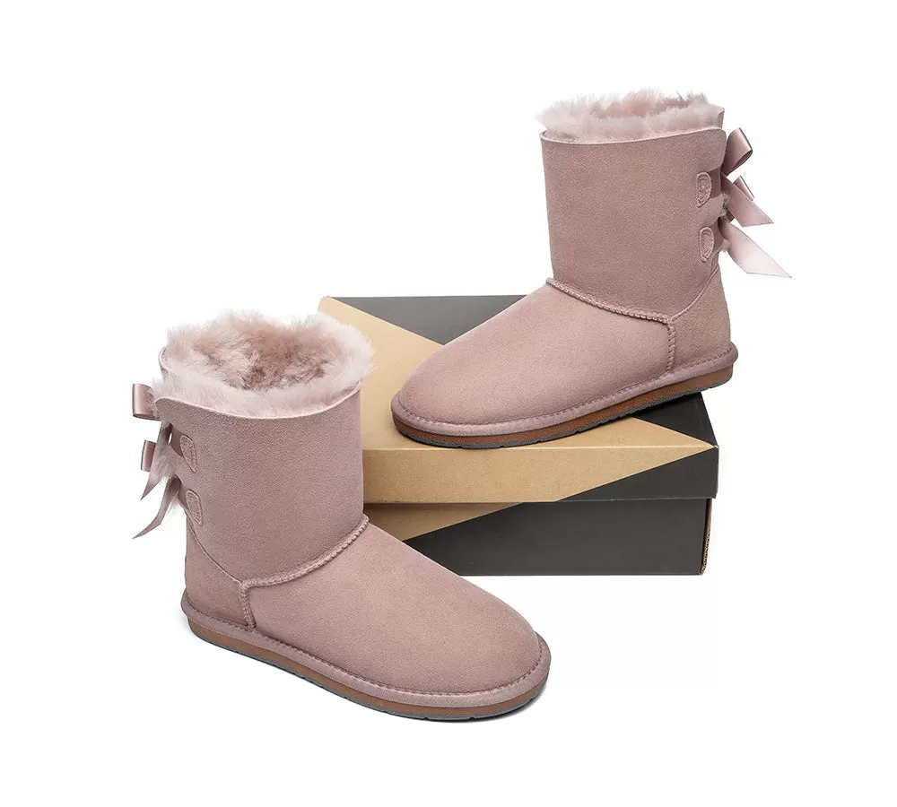 UGG Australian Shepherd Women Short Boots With Double Back Bow