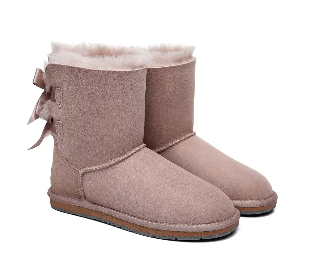 UGG Australian Shepherd Women Short Boots With Double Back Bow