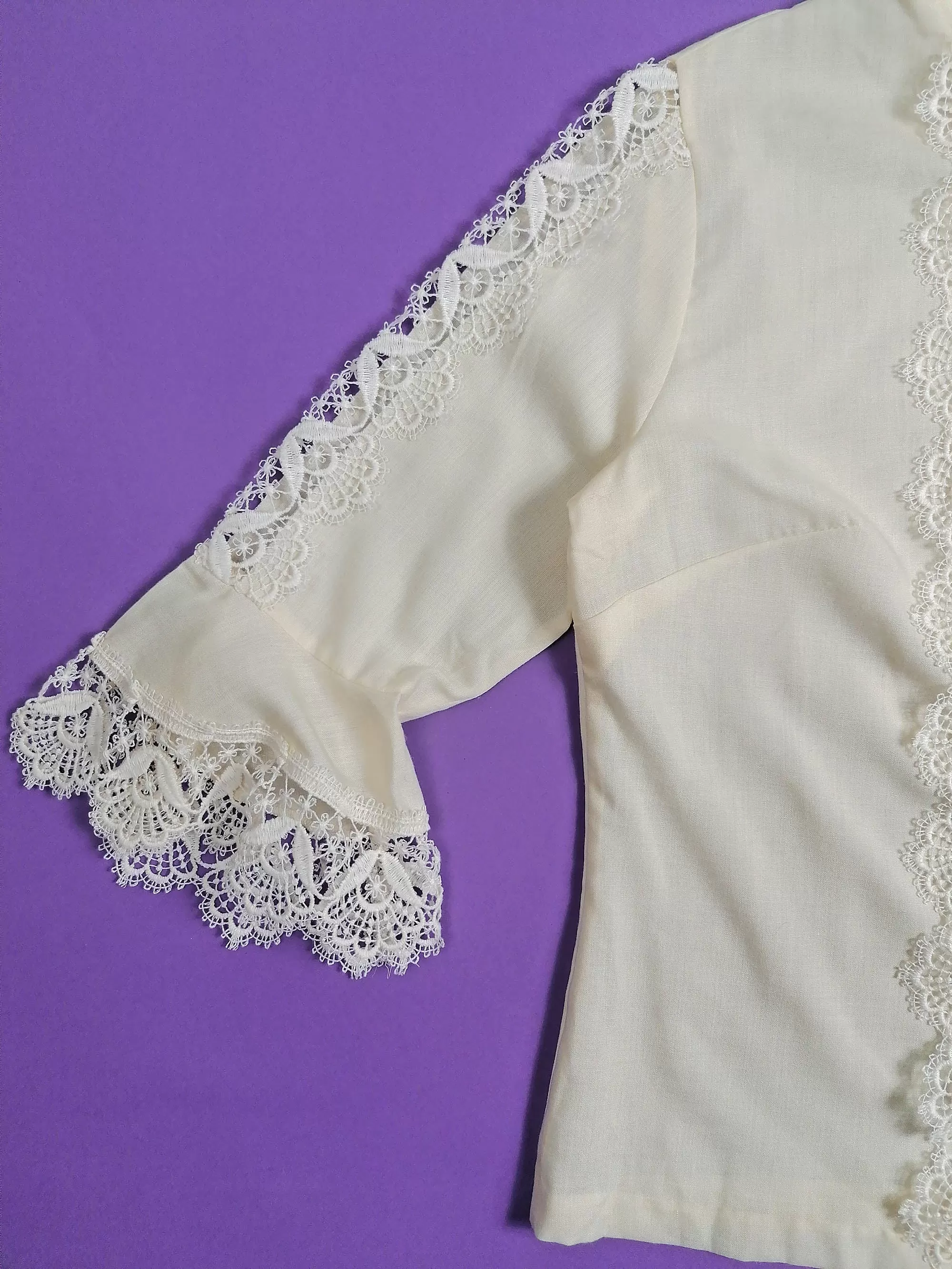 Vintage 70's ANGELIKA Romantic Blouse ~ size S-M