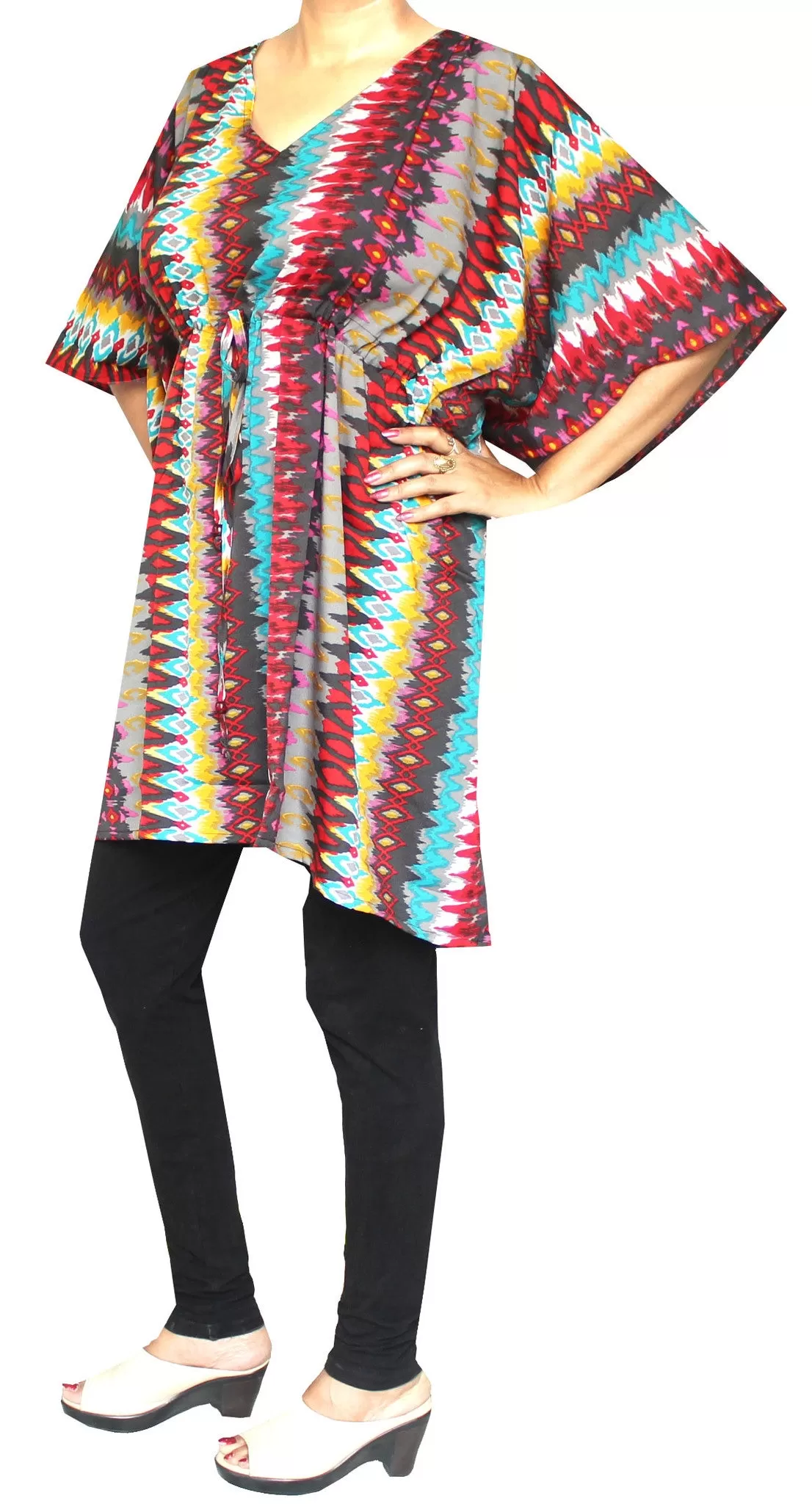 Womens Printed Womens Caftan Tunic Beach Dress