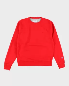 Womens Red Champion Pullover Sweatshirt - M