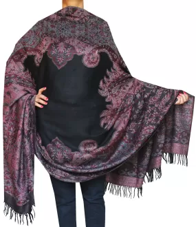 Women's Wool Shawl Scarves Paisley Indian Clothing (82 x 42 inches)