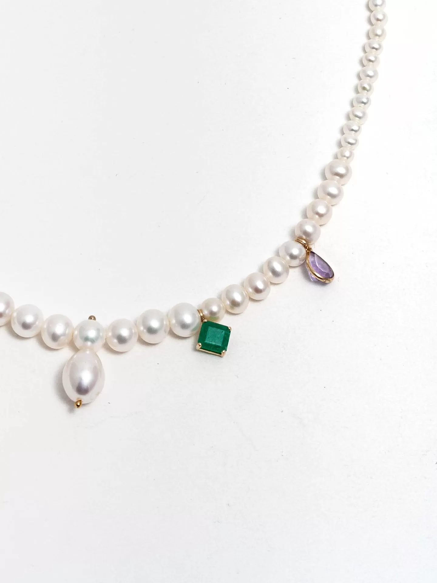 Zelda Pearl Charm Necklace